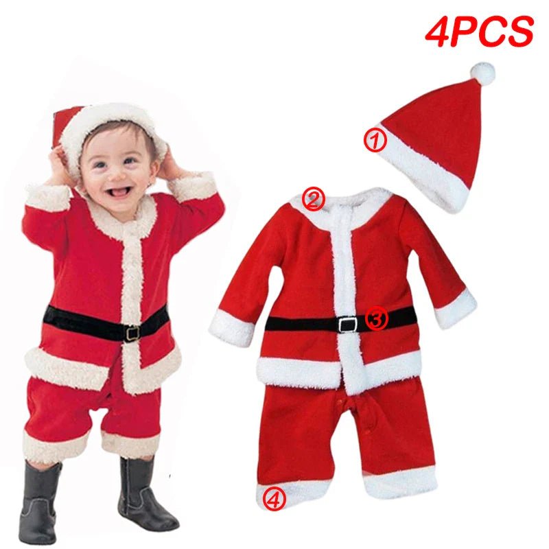 Kids Santa Claus Christmas Dress Set - Cake Pops Parties