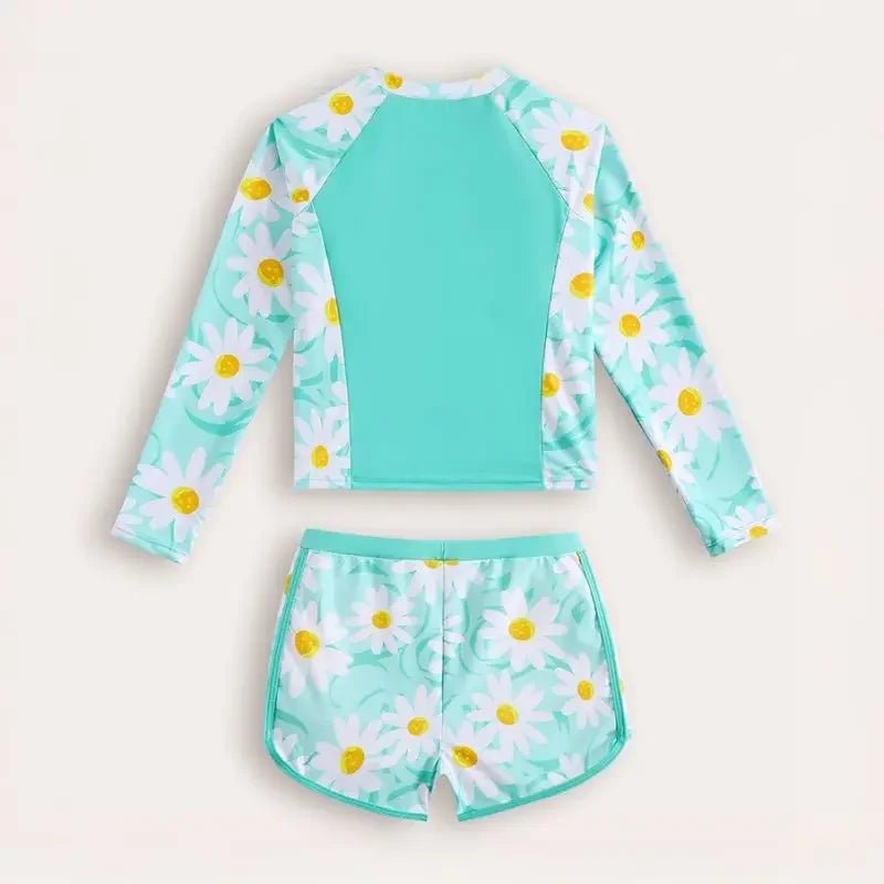 Kids Swimsuit Two Piece | Girls Shorts with UV Protection | Beachwear - Cake Pops Parties