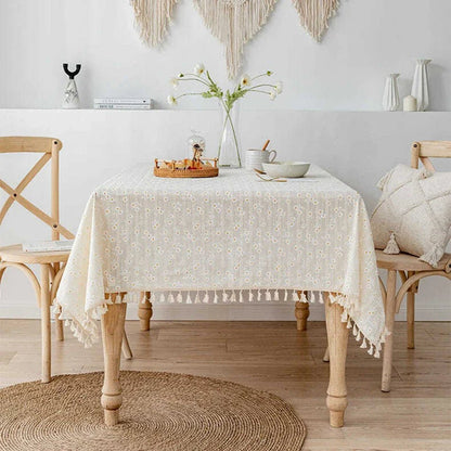 Korean Style Daisy Cotton Tablecloth - Cake Pops Parties
