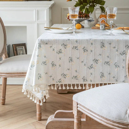Korean Style Daisy Cotton Tablecloth - Cake Pops Parties