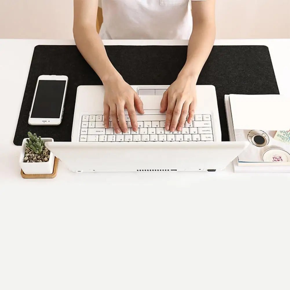 Large Office Desk Mat - Modern Wool Felt Mouse Pad - Cake Pops Parties
