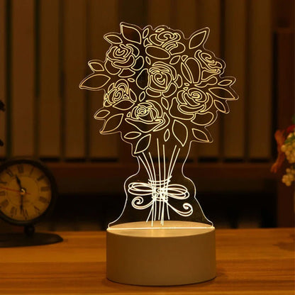 LED 3D Acrylic USB Night Light - Cake Pops Parties
