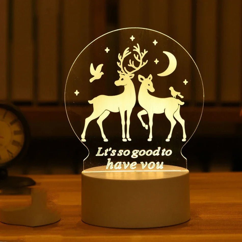 LED 3D Acrylic USB Night Light - Cake Pops Parties