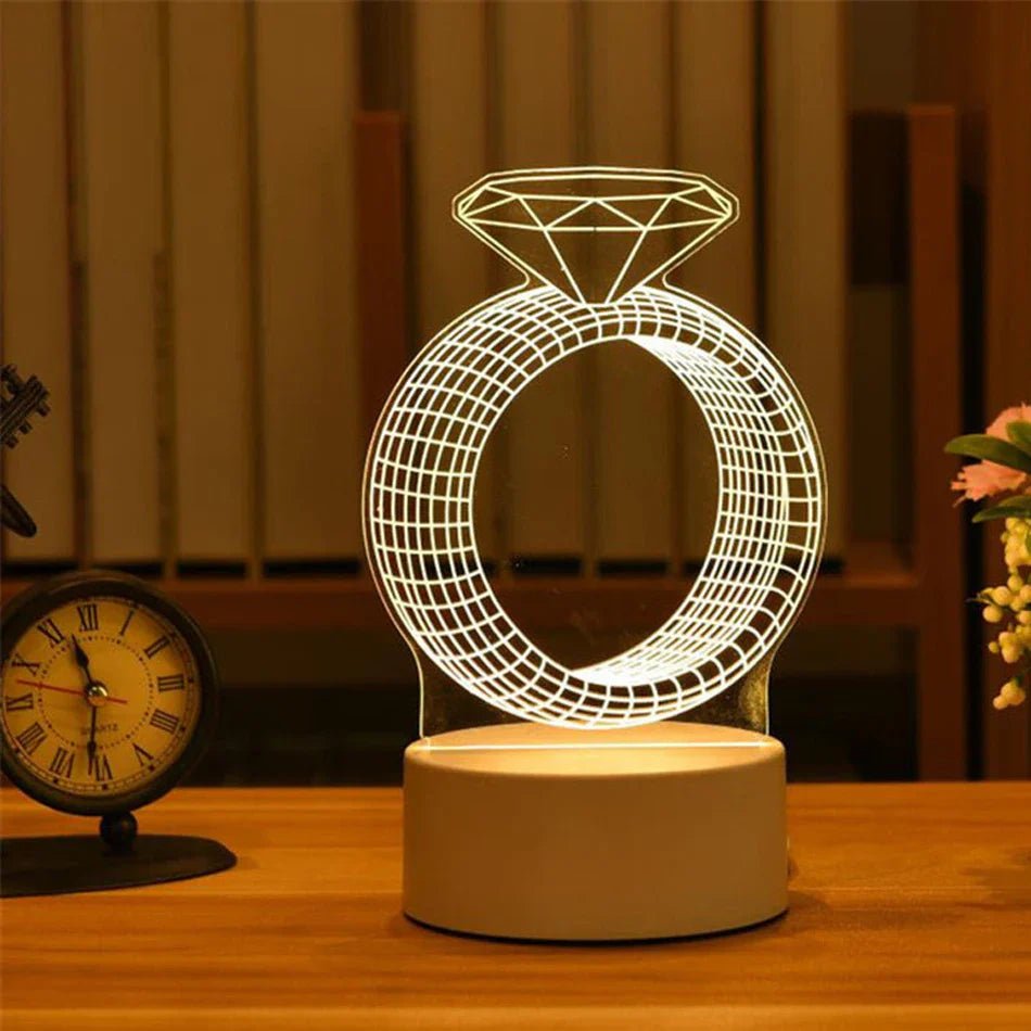LED 3D Acrylic USB Night Light - Cake Pops Parties