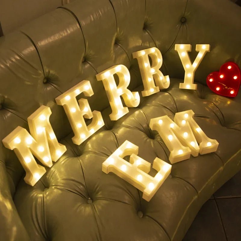 LED Alphabet Letter Lights - Cake Pops Parties