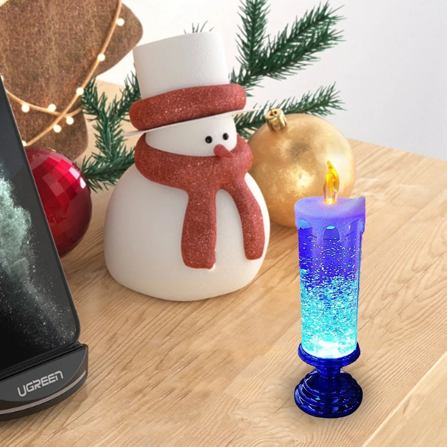 LED Christmas Candles with Glitter Color Change Flameless - Cake Pops Parties
