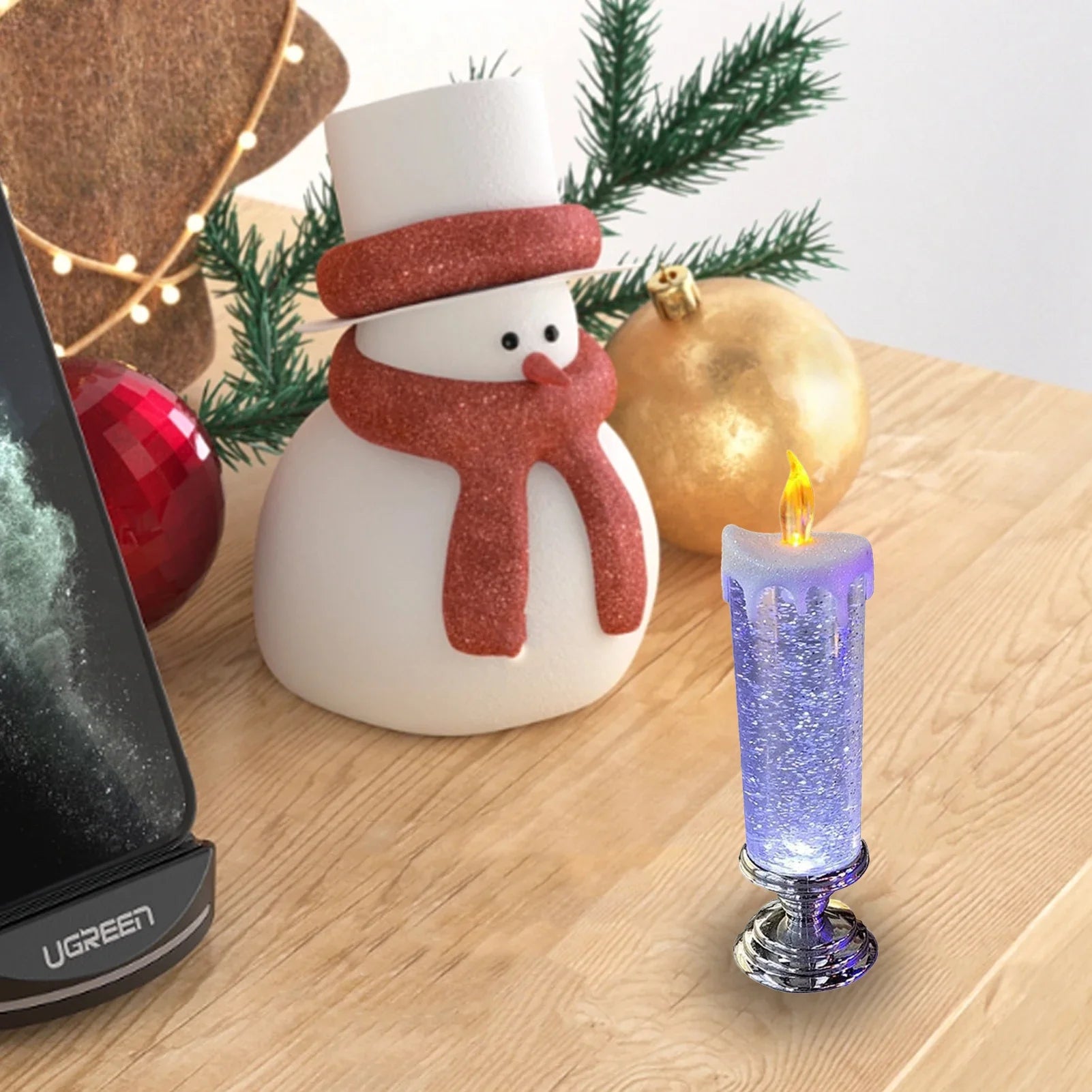 LED Christmas Candles with Glitter Color Change Flameless - Cake Pops Parties