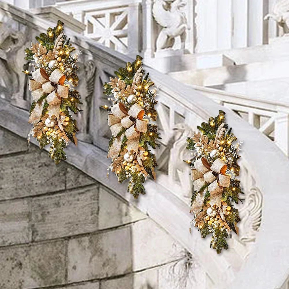 LED Christmas Wreath Garland - Festive Holiday Decor - Cake Pops Parties