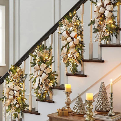 LED Christmas Wreath Garland - Festive Holiday Decor - Cake Pops Parties