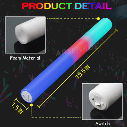 LED Foam Glow Sticks - Colorful Party Supplies - Cake Pops Parties