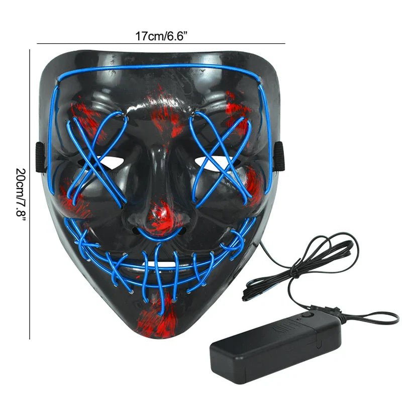 LED Glow In The Dark Halloween Mask - Cake Pops Parties