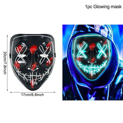 LED Glow In The Dark Halloween Mask - Cake Pops Parties