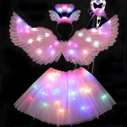 LED Light Up White Butterfly Fairy Wings - Cake Pops Parties