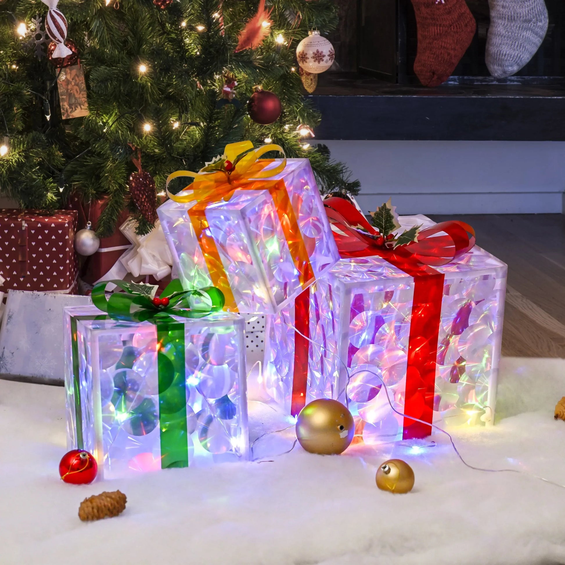 LED Lighted Gift Boxes Set - Cake Pops Parties