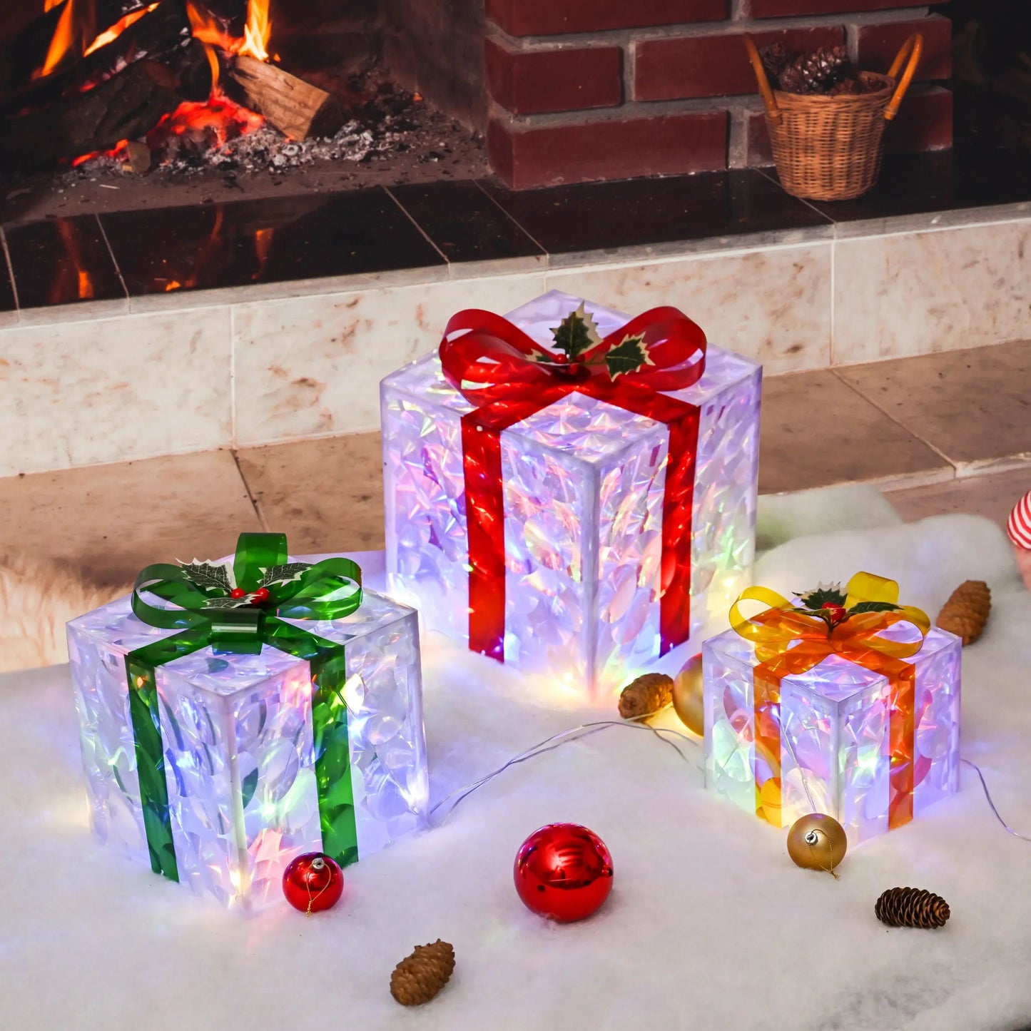 LED Lighted Gift Boxes Set - Cake Pops Parties