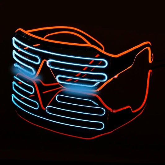 LED Luminous Glasses Neon Party Light Up Halloween - Cake Pops Parties