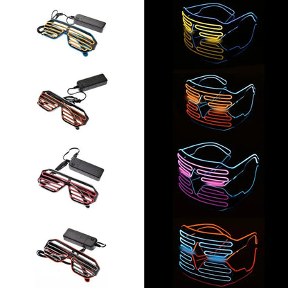 LED Luminous Glasses Neon Party Light Up Halloween - Cake Pops Parties