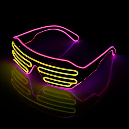 LED Luminous Glasses Neon Party Light Up Halloween - Cake Pops Parties