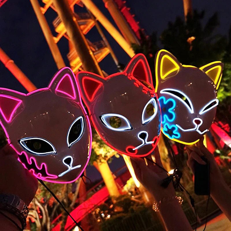 LED Neon Halloween Horror Mask - Cake Pops Parties