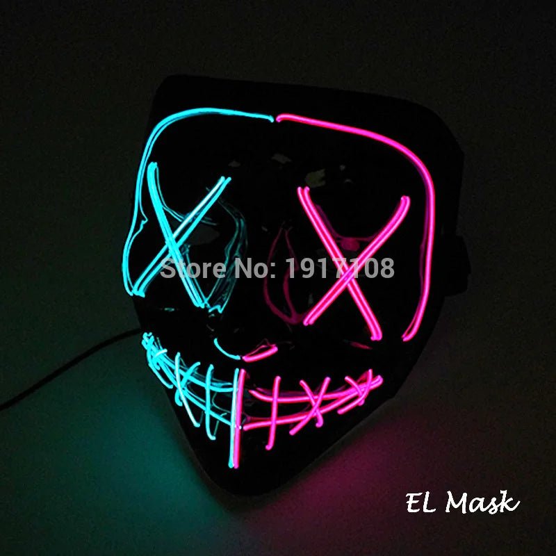 LED Neon Halloween Horror Mask - Cake Pops Parties