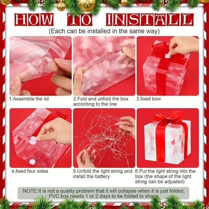 Light Up Christmas Gift Box Set - Cake Pops Parties