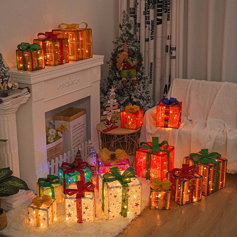 Lighted Outdoor Christmas Gift Boxes Set - Cake Pops Parties