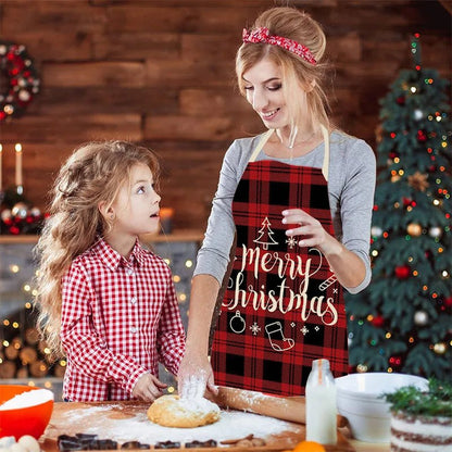 Linen Merry Christmas Apron - Home Kitchen Decoration & Gift - Cake Pops Parties