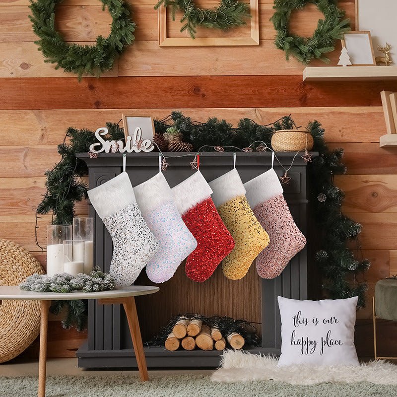 Luxurious Sequin Christmas Stockings - Cake Pops Parties