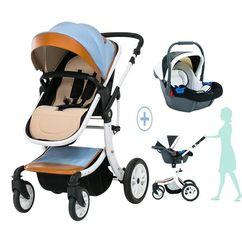 Luxury 3 - in - 1 Baby Stroller with Car Seat - Cake Pops Parties