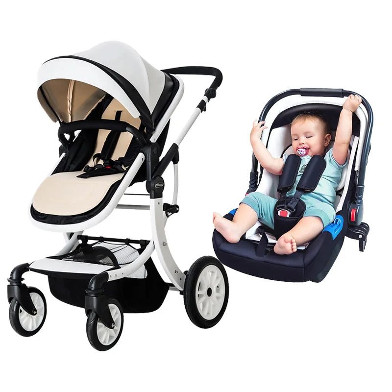Luxury 3 - in - 1 Baby Stroller with Car Seat - Cake Pops Parties