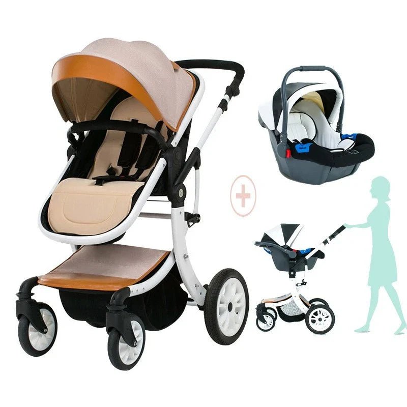 Luxury 3 - in - 1 Baby Stroller with Car Seat - Cake Pops Parties