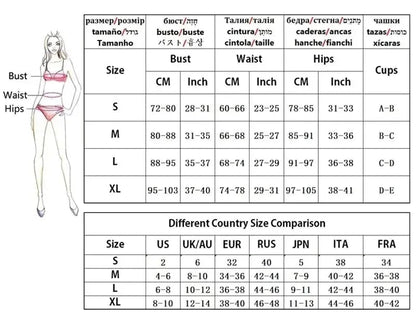 Luxury Push - Up Bikini Set | Small Chest Enhancing Slimming Swimsuit Print - Cake Pops Parties