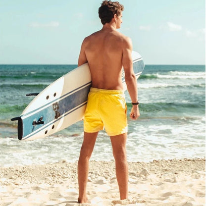 Men's Color Changing Swim Shorts | Water Reactive Beach Trunks | Quick - Dry - Cake Pops Parties