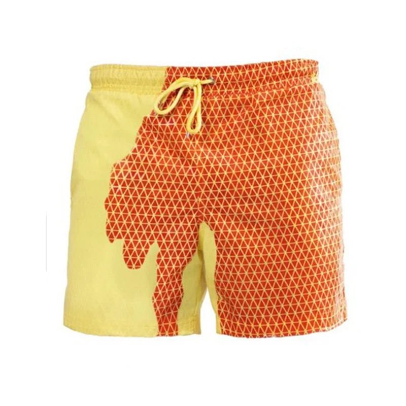 Men's Color Changing Swim Shorts | Water Reactive Beach Trunks | Quick - Dry - Cake Pops Parties