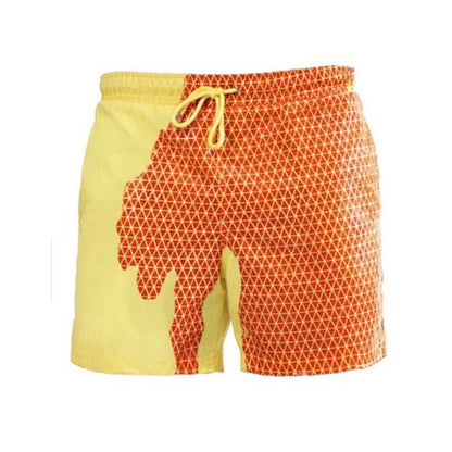 Men's Color Changing Swim Shorts | Water Reactive Beach Trunks | Quick - Dry - Cake Pops Parties
