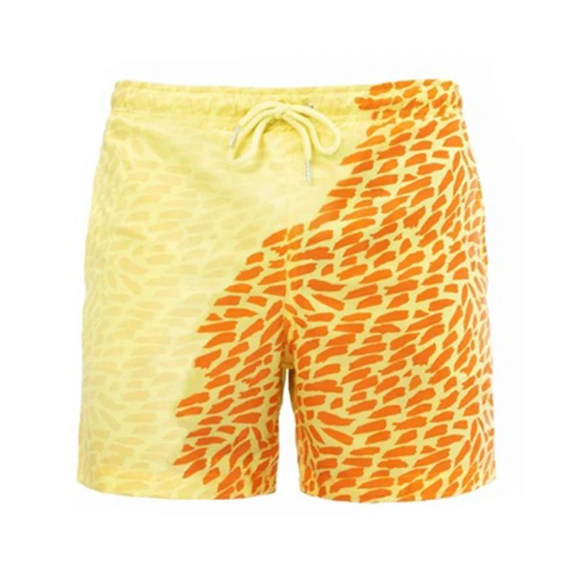 Men's Color Changing Swim Shorts | Water Reactive Beach Trunks | Quick - Dry - Cake Pops Parties