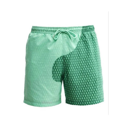 Men's Color Changing Swim Shorts | Water Reactive Beach Trunks | Quick - Dry - Cake Pops Parties