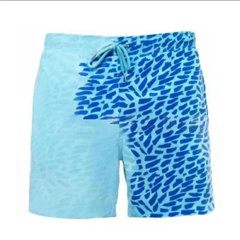 Men's Color Changing Swim Shorts | Water Reactive Beach Trunks | Quick - Dry - Cake Pops Parties