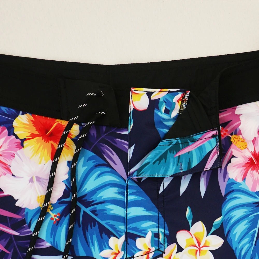 Men’s Floral Swim Trunks Quick - Dry Beach Shorts for Surf Sport - Cake Pops Parties