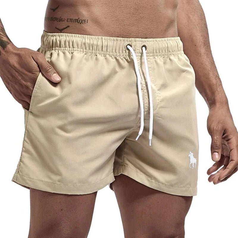 Men’s Summer Embroidered Swim Shorts - Quick - Dry Mesh Beach & Fitness Wear - Cake Pops Parties