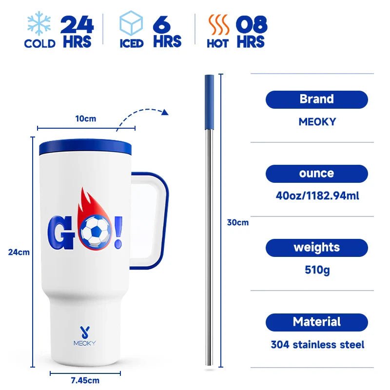 Meoky 40oz Stainless Steel Insulated Tumbler - Cake Pops Parties