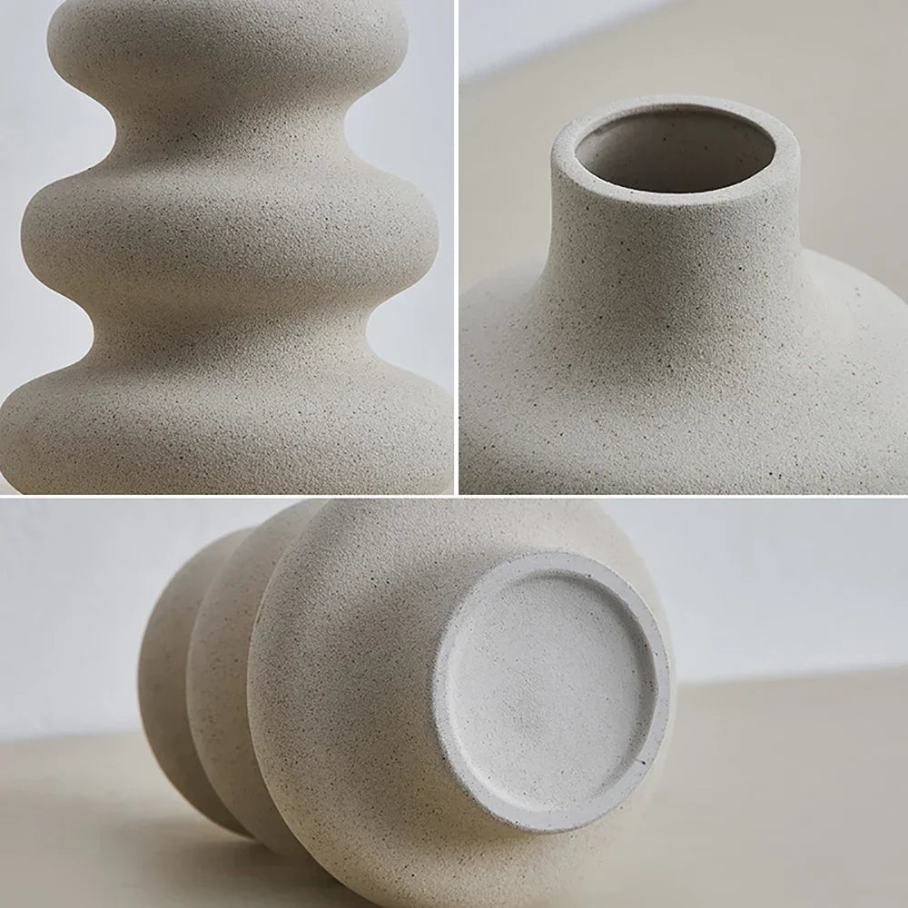Modern Ceramic Frosted Flower Vase - Cake Pops Parties