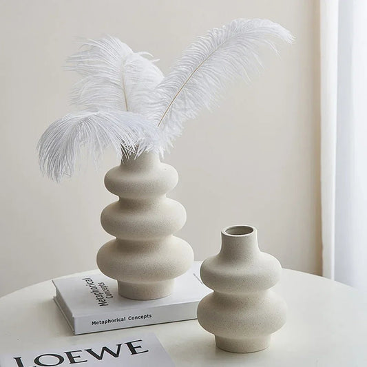 Modern Ceramic Frosted Flower Vase - Cake Pops Parties