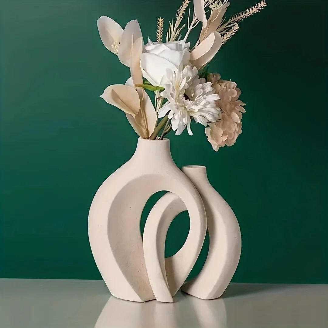 Modern Ceramic Vase Set - Nordic Boho Style - Cake Pops Parties