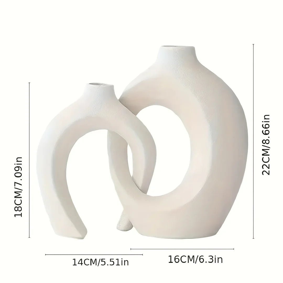 Modern Ceramic Vase Set - Nordic Boho Style - Cake Pops Parties