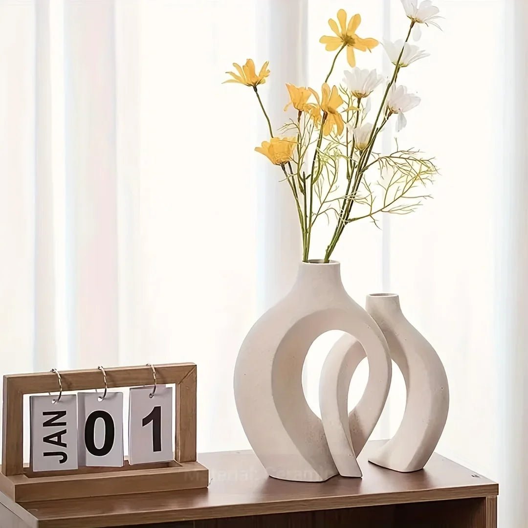 Modern Ceramic Vase Set - Nordic Boho Style - Cake Pops Parties