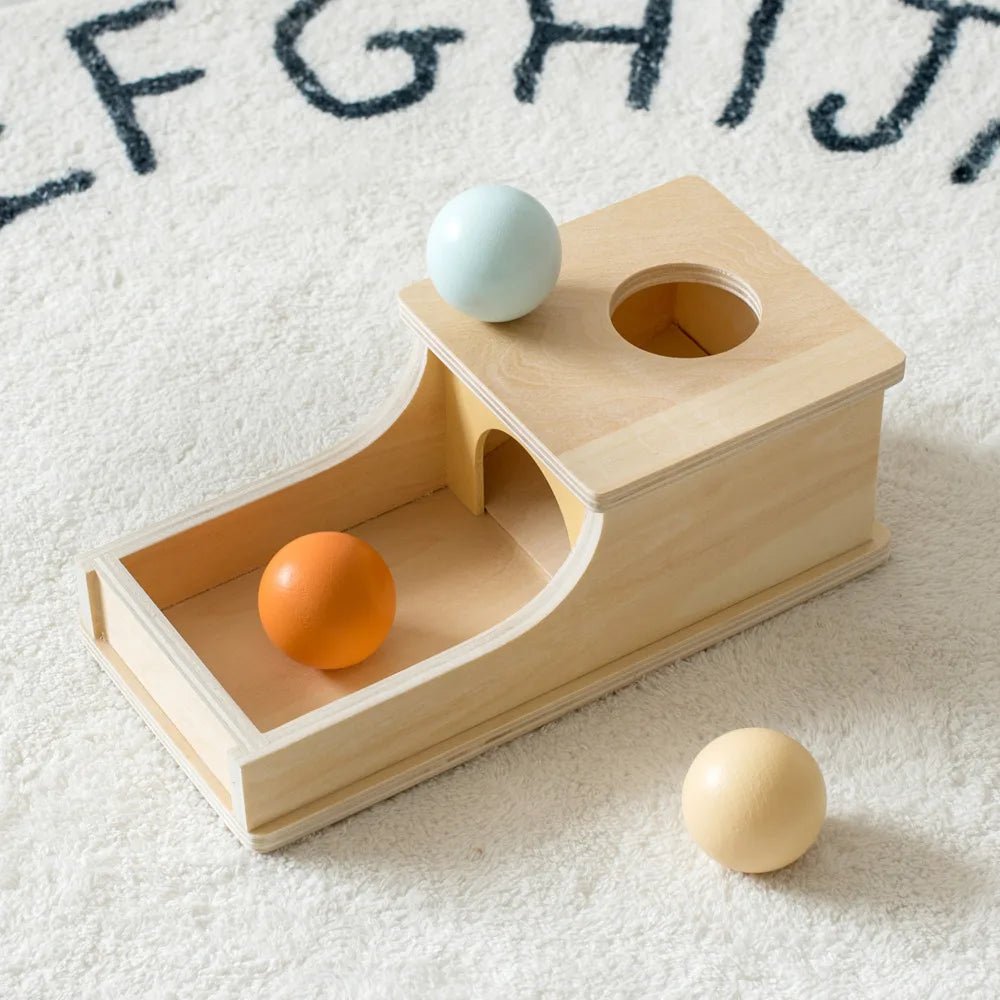 Montessori Infant Wooden Coin Ball Drum - Cake Pops Parties