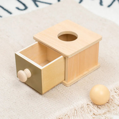 Montessori Infant Wooden Coin Ball Drum - Cake Pops Parties