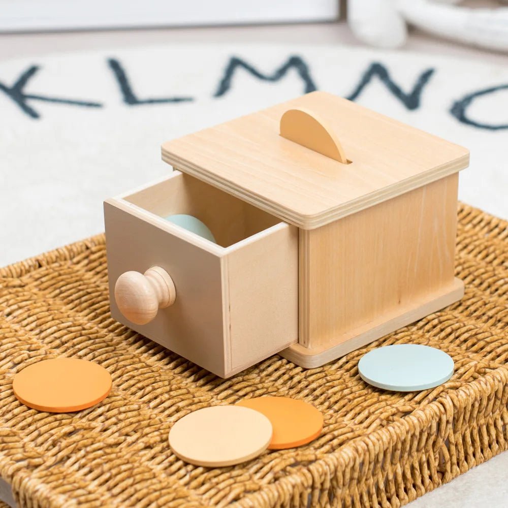 Montessori Infant Wooden Coin Ball Drum - Cake Pops Parties