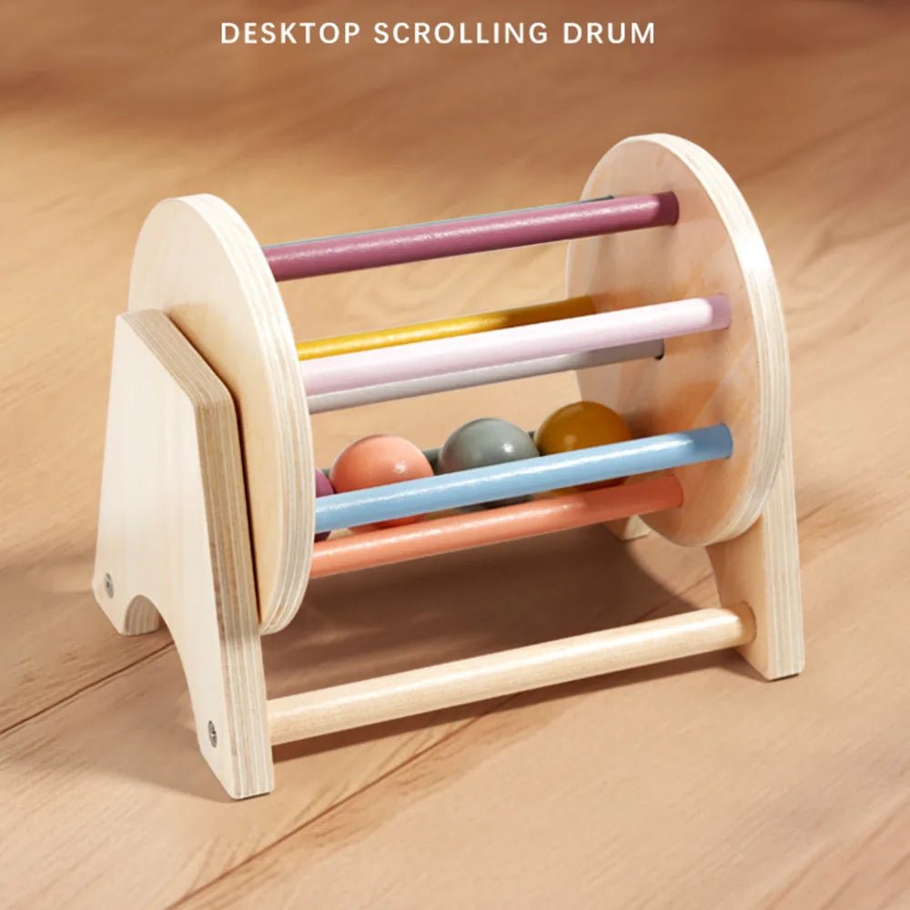 Montessori Infant Wooden Coin Ball Drum - Cake Pops Parties